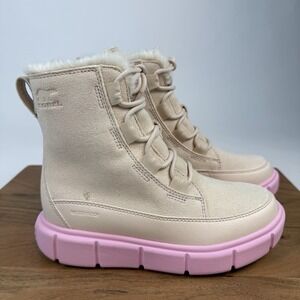 New Big Kids Sorel Youth Explorer III Suede Waterproof Boots Size 2 Y